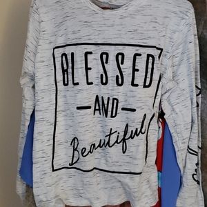 Gently used shirt blessed and beautiful long sleev